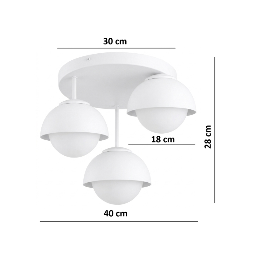 BRILAGI - Virsmontāžas griestu lustrs COSMO 3xE27/60W/230V balts/zelts