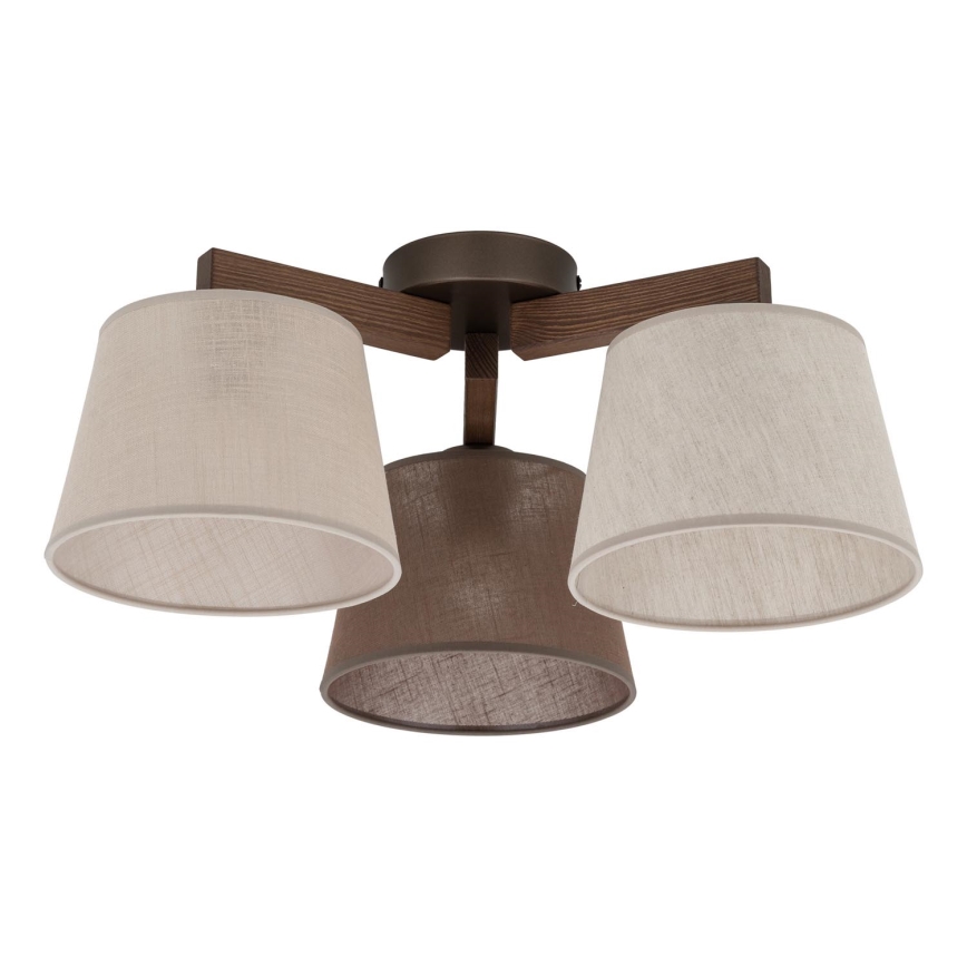 Brilagi - Virsmontējamā griestu lampa LATTE 3xE27/15W/230V priede/miks