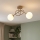 Brilagi - Virsmontējamā griestu lampa MILO ECRU 2xE27/60W/230V bēša/zelta