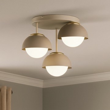 Brilagi - virsmontēta griestu lampa COSMO 3xE27/60W/230V bēša/zelta