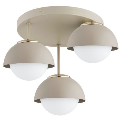 Brilagi - virsmontēta griestu lampa COSMO 3xE27/60W/230V bēša/zelta