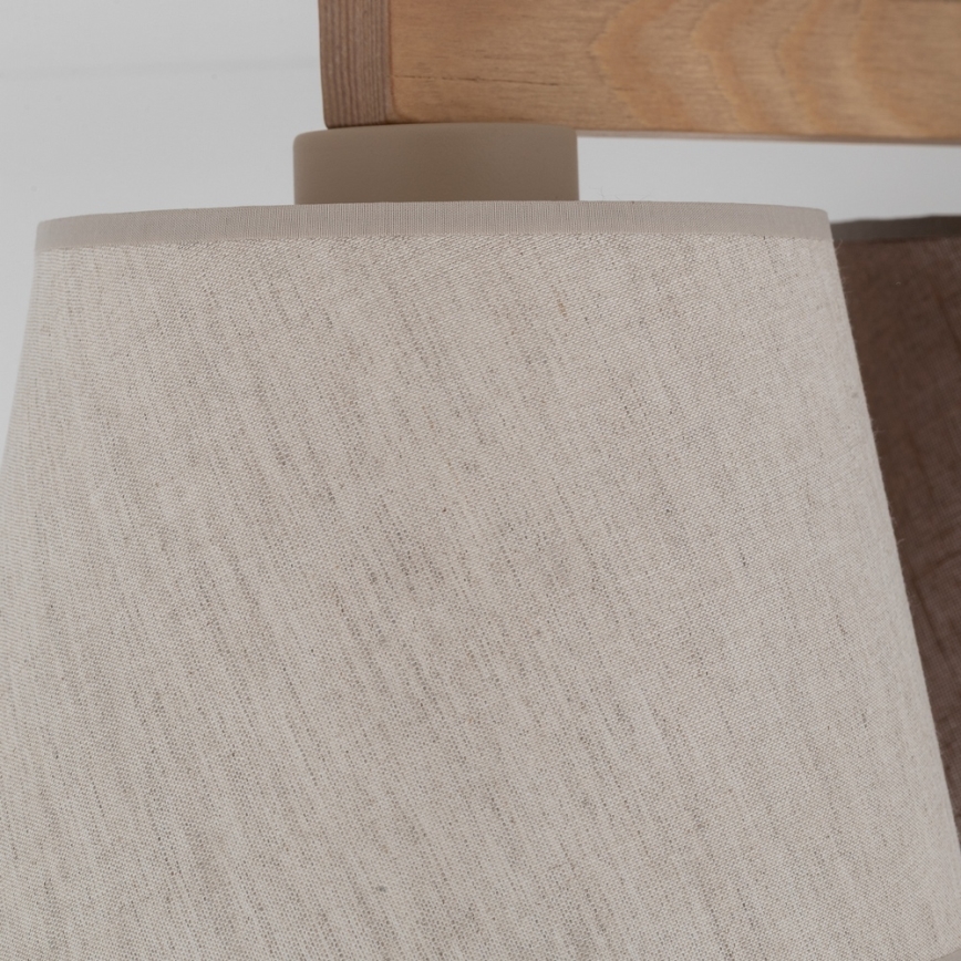 Brilagi - Virsmontēta griestu lustra LATTE 3xE27/15W/230V priede/mix