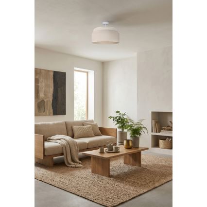 Brilagi - Virsmontēts griestu lukturis PADOVA 1xE27/60W/230V Ø 40 cm krēmkrāsains