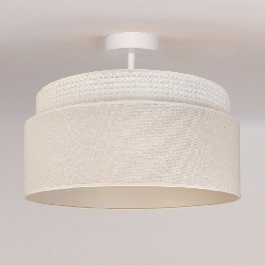 Brilagi - Virsmontēts griestu lukturis PADOVA 1xE27/60W/230V Ø 40 cm krēmkrāsains