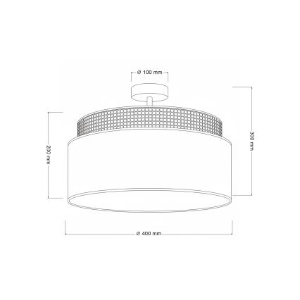 Brilagi - Virsmontēts griestu lukturis PADOVA 1xE27/60W/230V Ø 40 cm krēmkrāsains