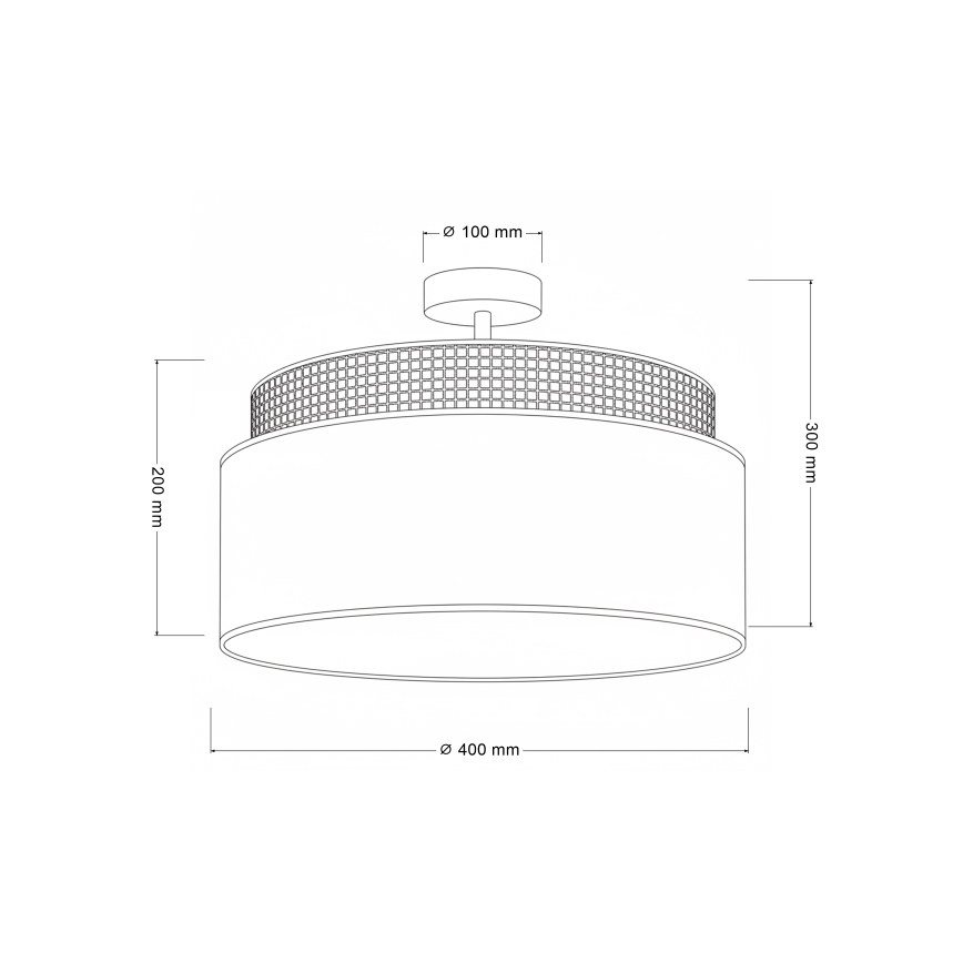 Brilagi - Virsmontēts griestu lukturis PADOVA 1xE27/60W/230V Ø 40 cm krēmkrāsains