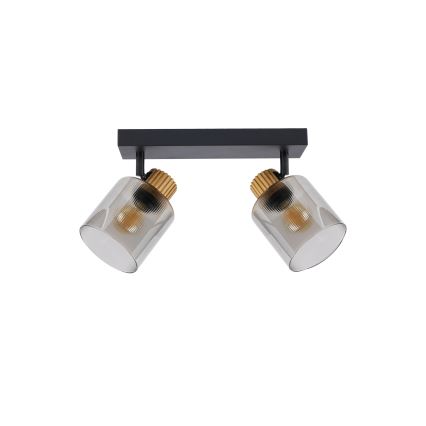 Brilagi - Virzāmais gaismeklis HYGGE 2xE14/15W/230V melns/dūmakains