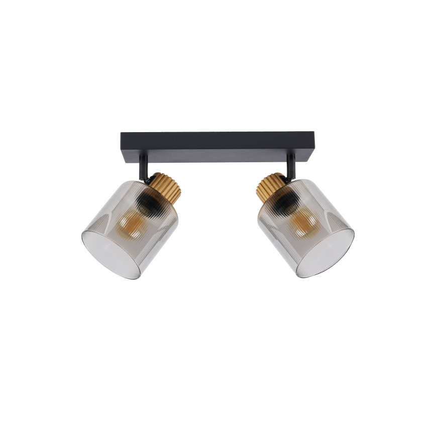 Brilagi - Virzāmais gaismeklis HYGGE 2xE14/15W/230V melns/dūmakains