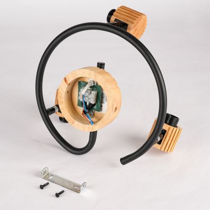 Brilagi - Virzāmais gaismeklis HYGGE 3xE14/15W/230V gumijas koks/dūmotais