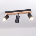 Brilagi - Virzāmais gaismeklis SELE WOOD ACOUSTIC 3xGU10/30W/230V melns/koks
