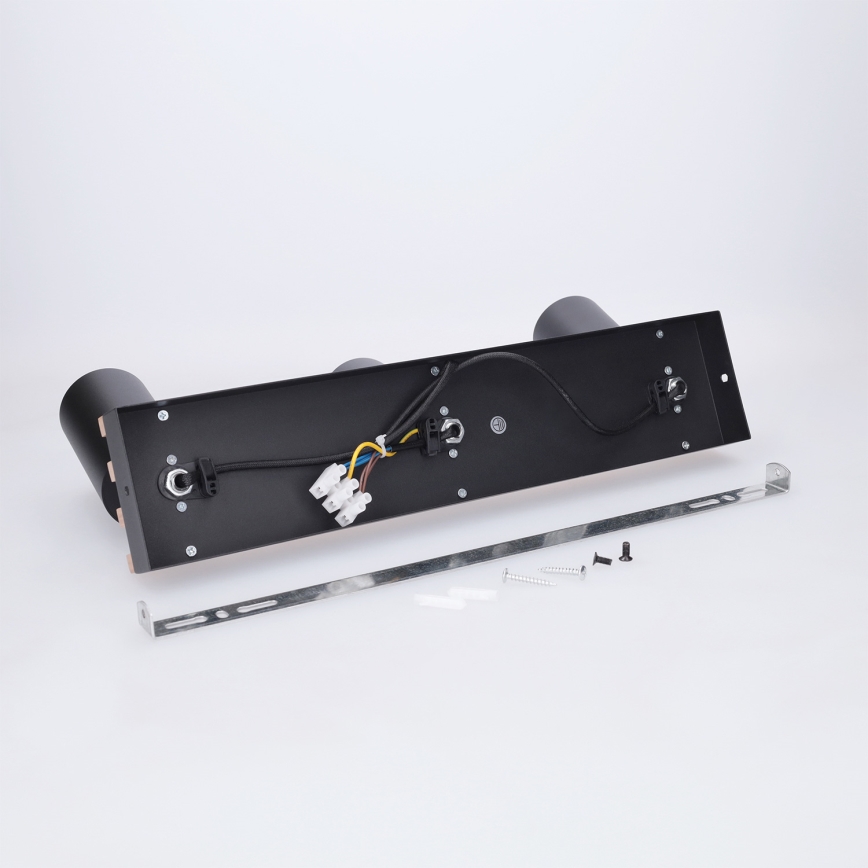 Brilagi - Virzāmais gaismeklis SELE WOOD ACOUSTIC 3xGU10/30W/230V melns/koks
