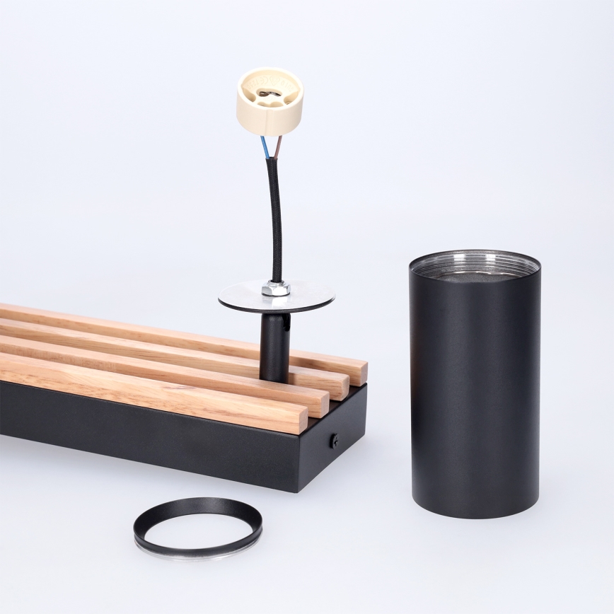 Brilagi - Virzāmais gaismeklis SELE WOOD ACOUSTIC 3xGU10/30W/230V melns/koks
