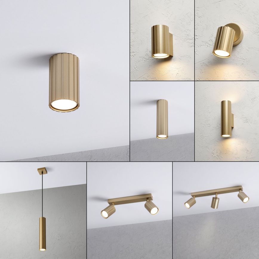 Brilagi - virzāms gaismeklis CRISPINA 1xGU10/10W/230V 10 cm zelta