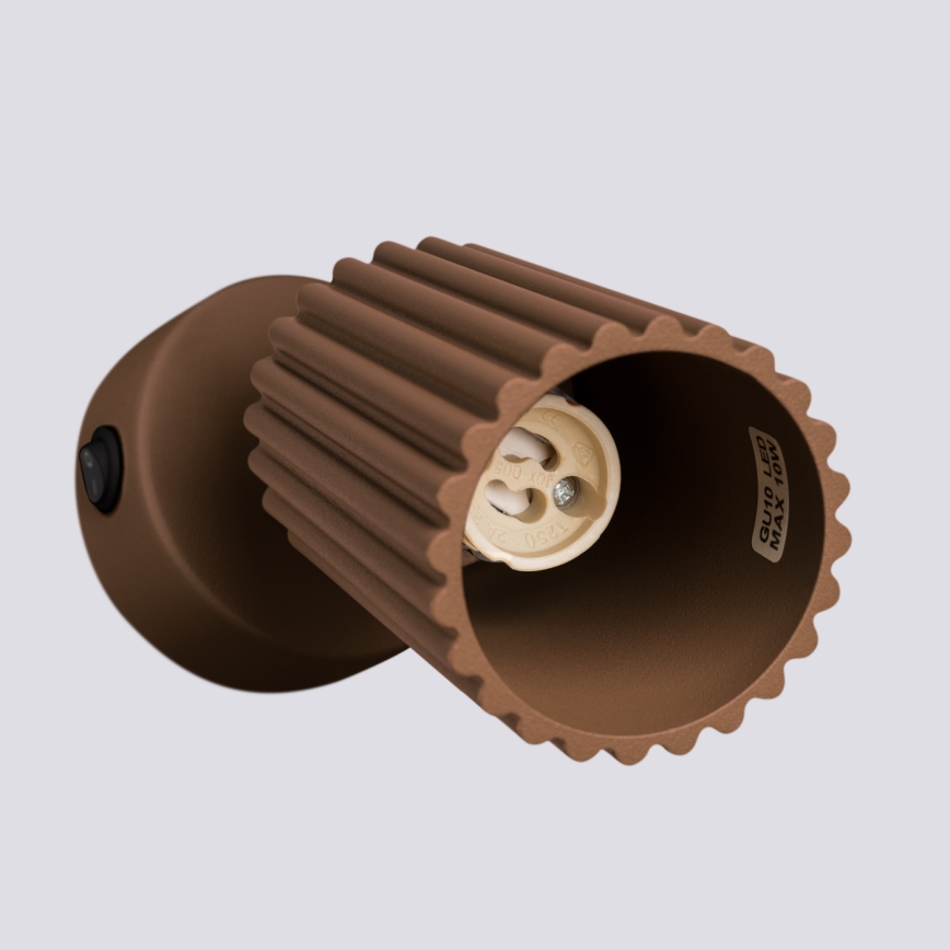 Brilagi - virzāms LED sienas gaismeklis CRESTO 1xGU10/10W/230V brūns