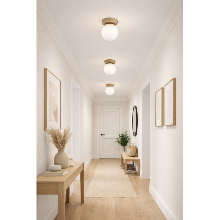 Brilagi - virziena gaismeklis 1xE27/60W/230V bēšs/zelts