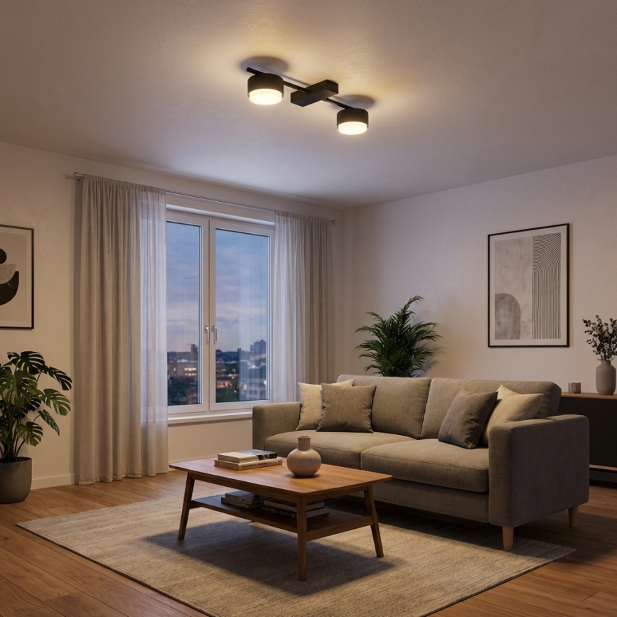 Brilagi - Virziena gaismeklis 2xGX53/12W/230V melns