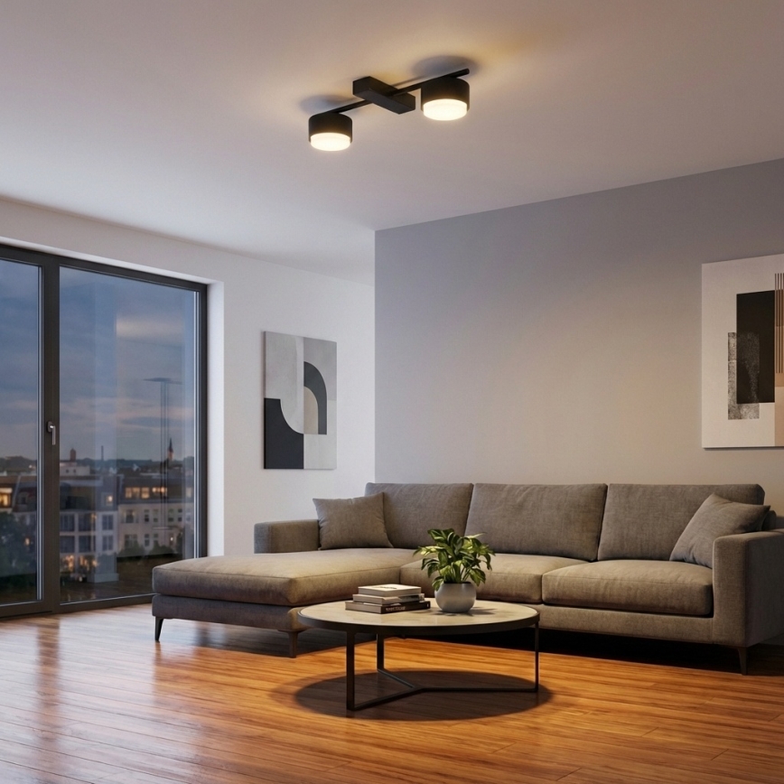 Brilagi - Virziena gaismeklis 2xGX53/12W/230V melns