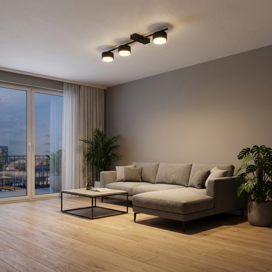 Brilagi - Virziena gaismeklis 3xGX53/12W/230V melns