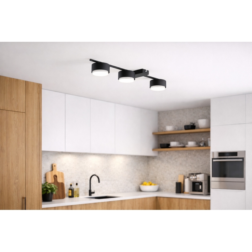 Brilagi - Virziena gaismeklis 3xGX53/12W/230V melns