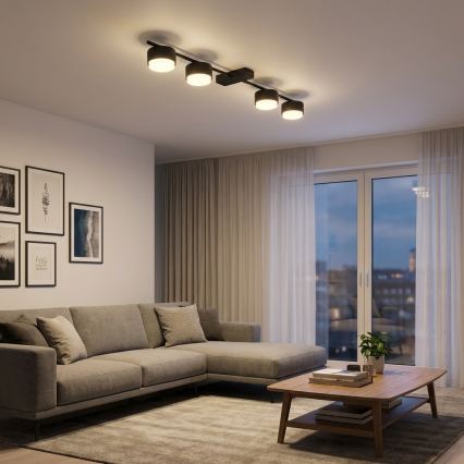 Brilagi - Virziena gaismeklis 4xGX53/12W/230V melns