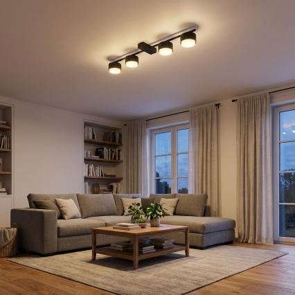 Brilagi - Virziena gaismeklis 4xGX53/12W/230V melns