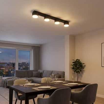 Brilagi - Virziena gaismeklis 4xGX53/12W/230V melns