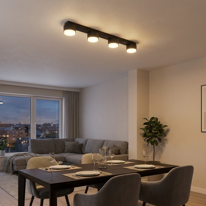 Brilagi - Virziena gaismeklis 4xGX53/12W/230V melns