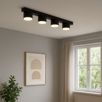 Brilagi - Virziena gaismeklis 4xGX53/12W/230V melns