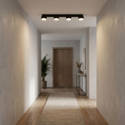 Brilagi - Virziena gaismeklis 4xGX53/12W/230V melns