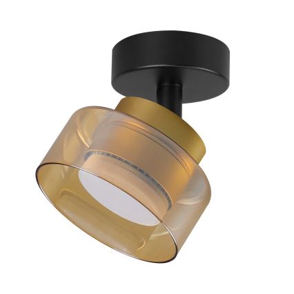 Brilagi - Virziena gaismeklis AURA LUX 1xGX53/30W/230V, Ø 13 cm, melns/zelts