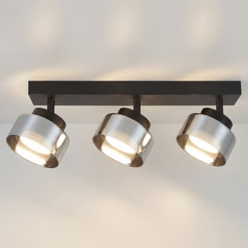 Brilagi - Virziena gaismeklis AURA LUX 3xGX53/30W/230V melna/dūmakaina