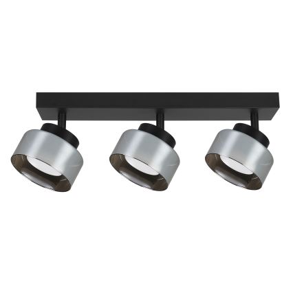 Brilagi - Virziena gaismeklis AURA LUX 3xGX53/30W/230V melna/dūmakaina