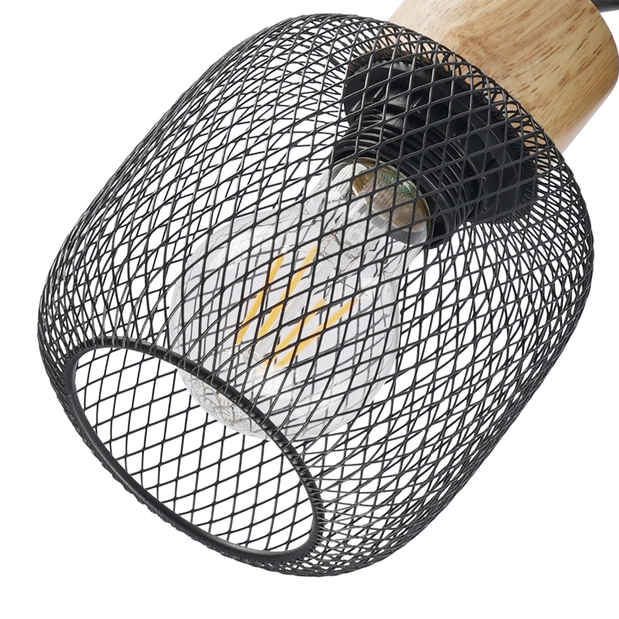 Brilagi - Virziena gaismeklis BASKLITE 2xE27/15W/230V gumijas koks/melns