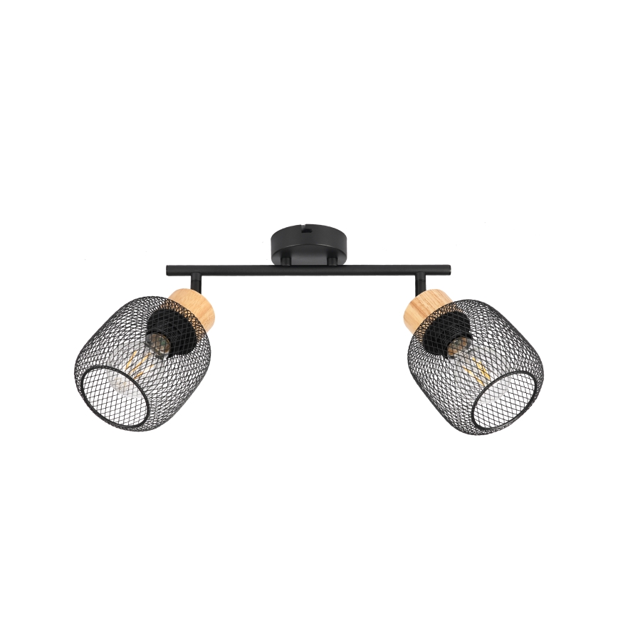 Brilagi - Virziena gaismeklis BASKLITE 2xE27/15W/230V koka/melna