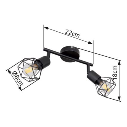 Brilagi - Virziena gaismeklis CAGE 2xE14/40W/230V