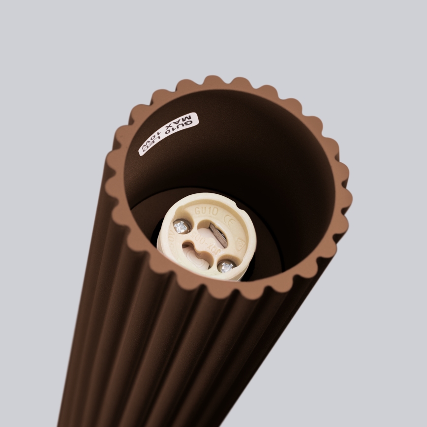 Brilagi - Virziena gaismeklis CRESTO 1xGU10/10W/230V 10 cm brūns