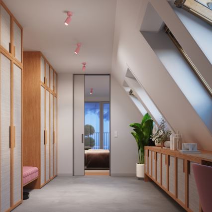 Brilagi - virziena gaismeklis CRESTO 1xGU10/10W/230V rozā