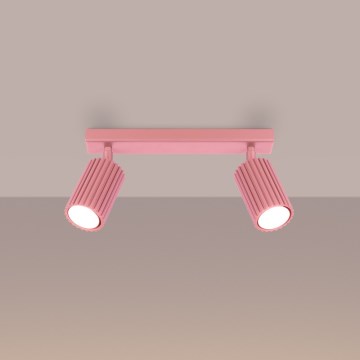 Brilagi - Virziena gaismeklis CRESTO 2xGU10/10W/230V rozā
