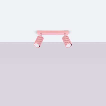 Brilagi - Virziena gaismeklis CRESTO 2xGU10/10W/230V rozā