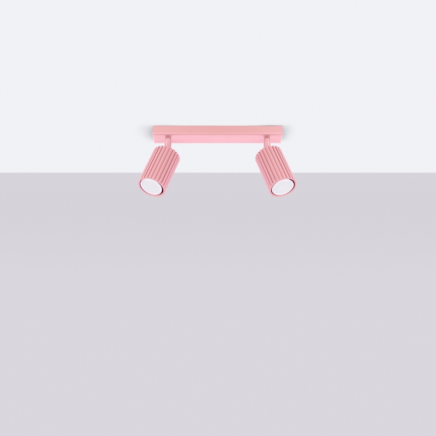Brilagi - Virziena gaismeklis CRESTO 2xGU10/10W/230V rozā