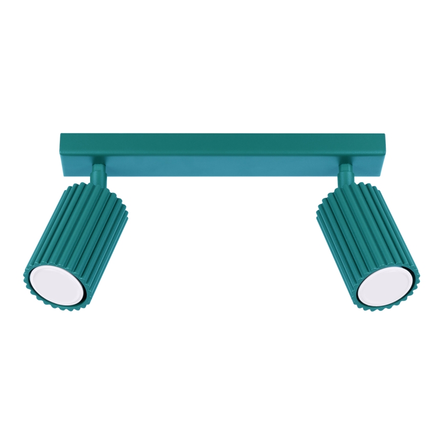 Brilagi - virziena gaismeklis CRESTO 2xGU10/10W/230V tirkīza