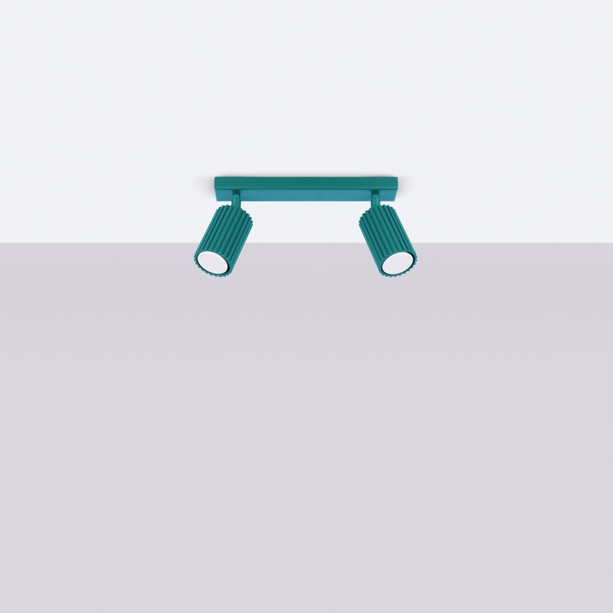 Brilagi - virziena gaismeklis CRESTO 2xGU10/10W/230V tirkīza