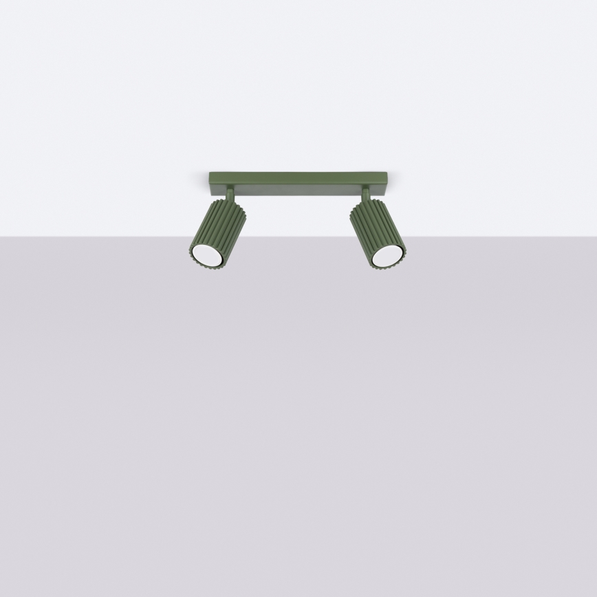 Brilagi - Virziena gaismeklis CRESTO 2xGU10/10W/230V zaļš