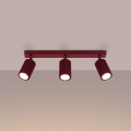 Brilagi - virziena gaismeklis CRESTO 3xGU10/10W/230V burgundijas sarkans