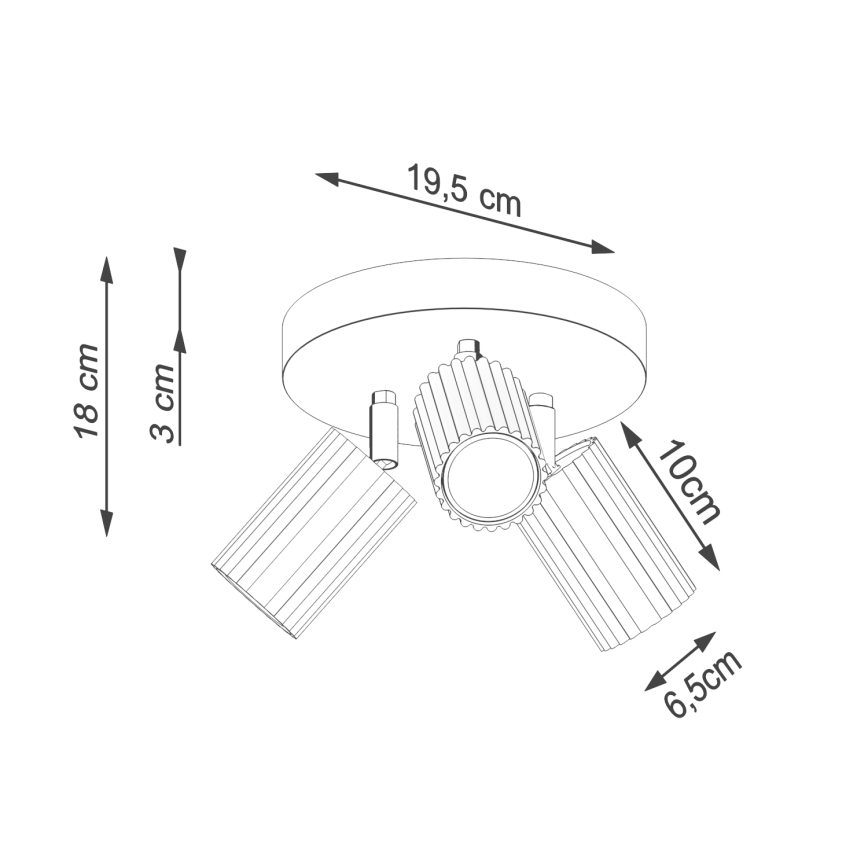 Brilagi - Virziena gaismeklis CRESTO 3xGU10/10W/230V sarkans