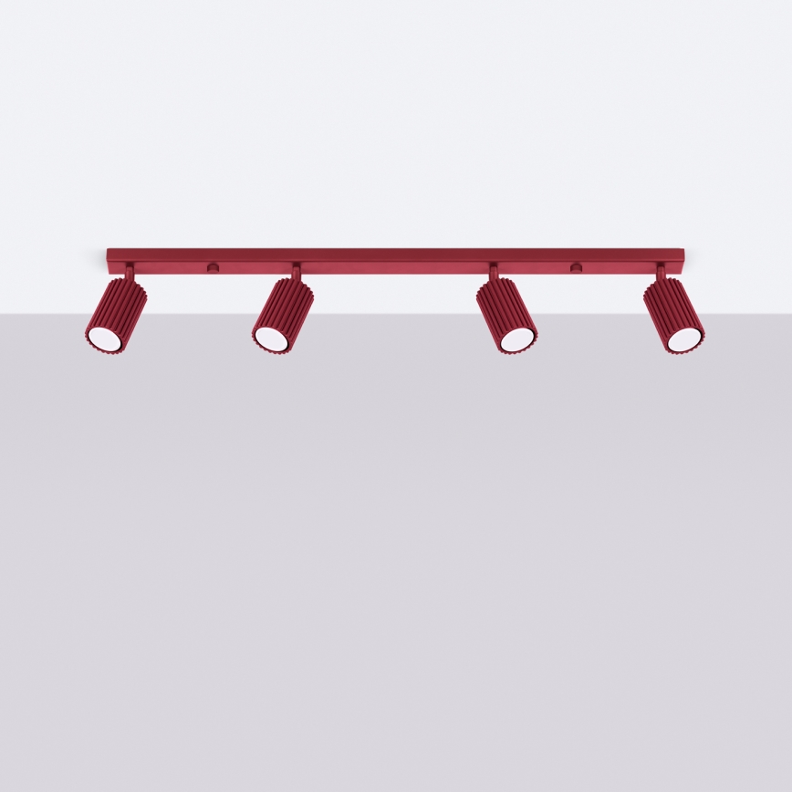 Brilagi - virziena gaismeklis CRESTO 4xGU10/10W/230V burgundijas krāsā