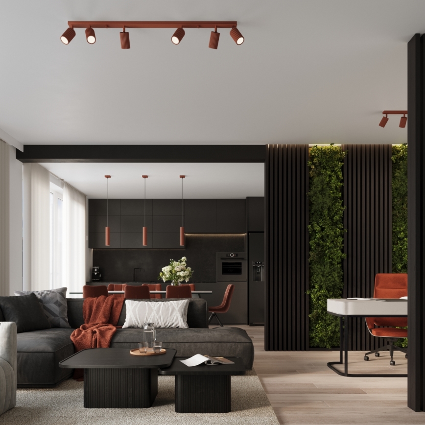 Brilagi - virziena gaismeklis CRESTO 4xGU10/10W/230V sarkans