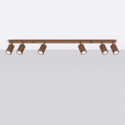 Brilagi - virziena gaismeklis CRESTO 6xGU10/10W/230V brūns