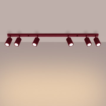 Brilagi - Virziena gaismeklis CRESTO 6xGU10/10W/230V burgundijas sarkans
