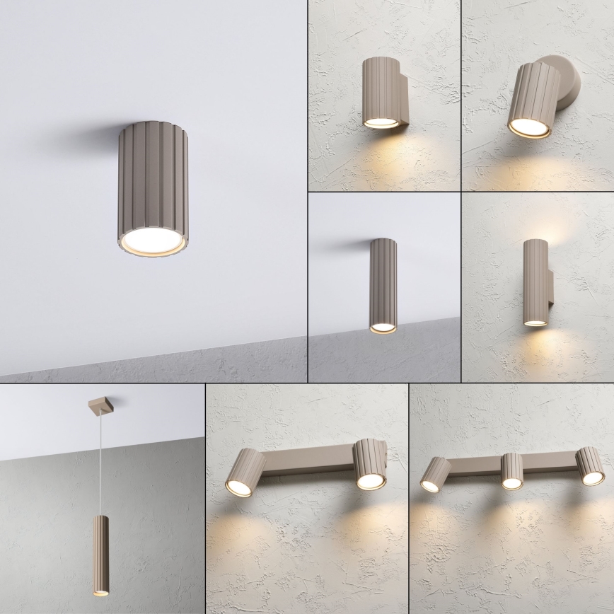 Brilagi - virziena gaismeklis CRISPINA 1xGU10/10W/230V 10 cm bēžs